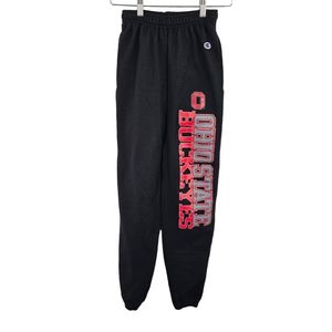Champion Authentic NCAA Ohio State Buckeyes Drawstring Sweatpants Black XS Comfy